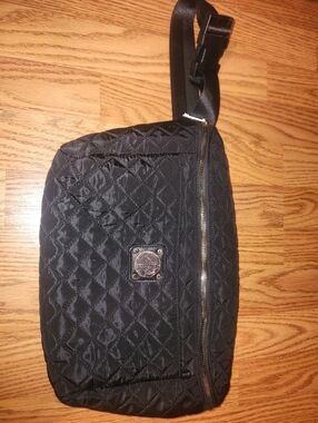 Alexis Bendel Quilted Belt Bag Black Nylon